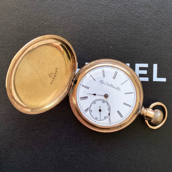 SOLD🚫Elgin Gold Keystone Hunter Case Pocket Watch - Picture 7 of 12